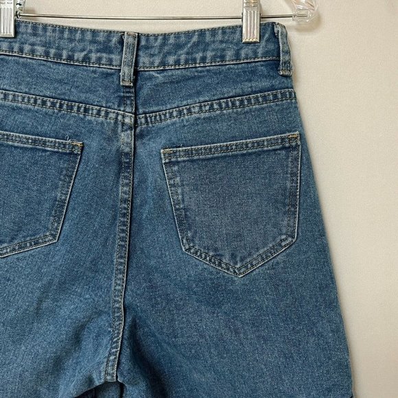 Shein High Waisted Baggy Jeans Wide Leg Denim Medium Wash Womens Size 6 - Picture 7 of 10